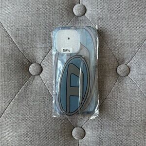 Abrand Blue and Silver Phone Case for 15Pro